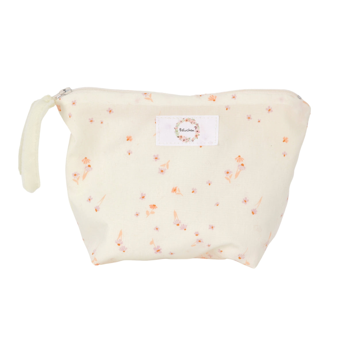Trousse (petite) - Fleurs &amp; crème