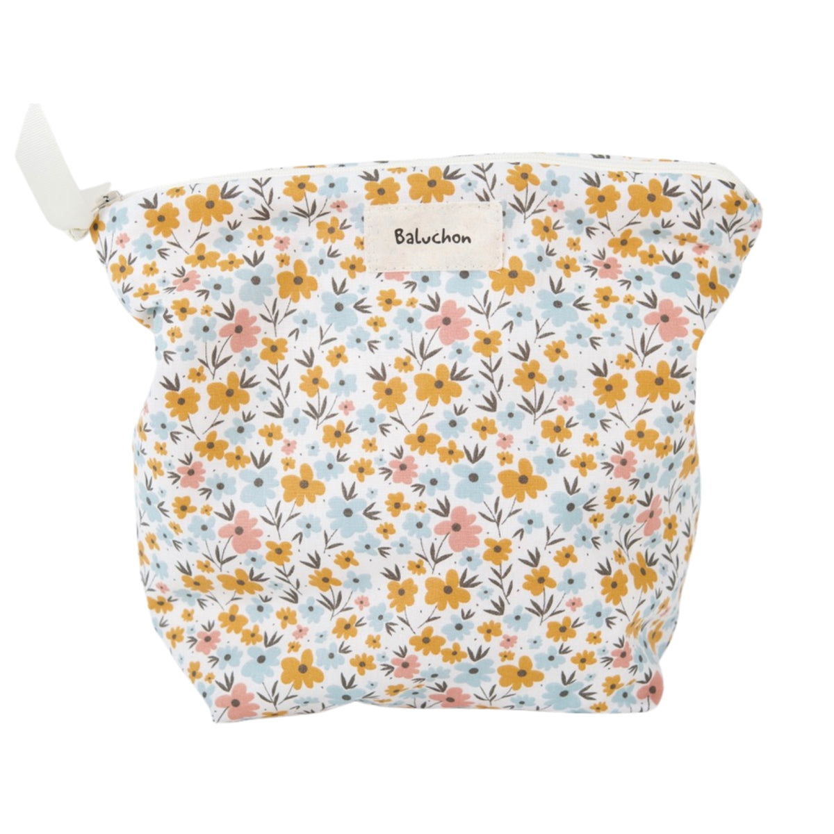 Trousse (moyen) - Orange brulé, corail &amp; bleu
