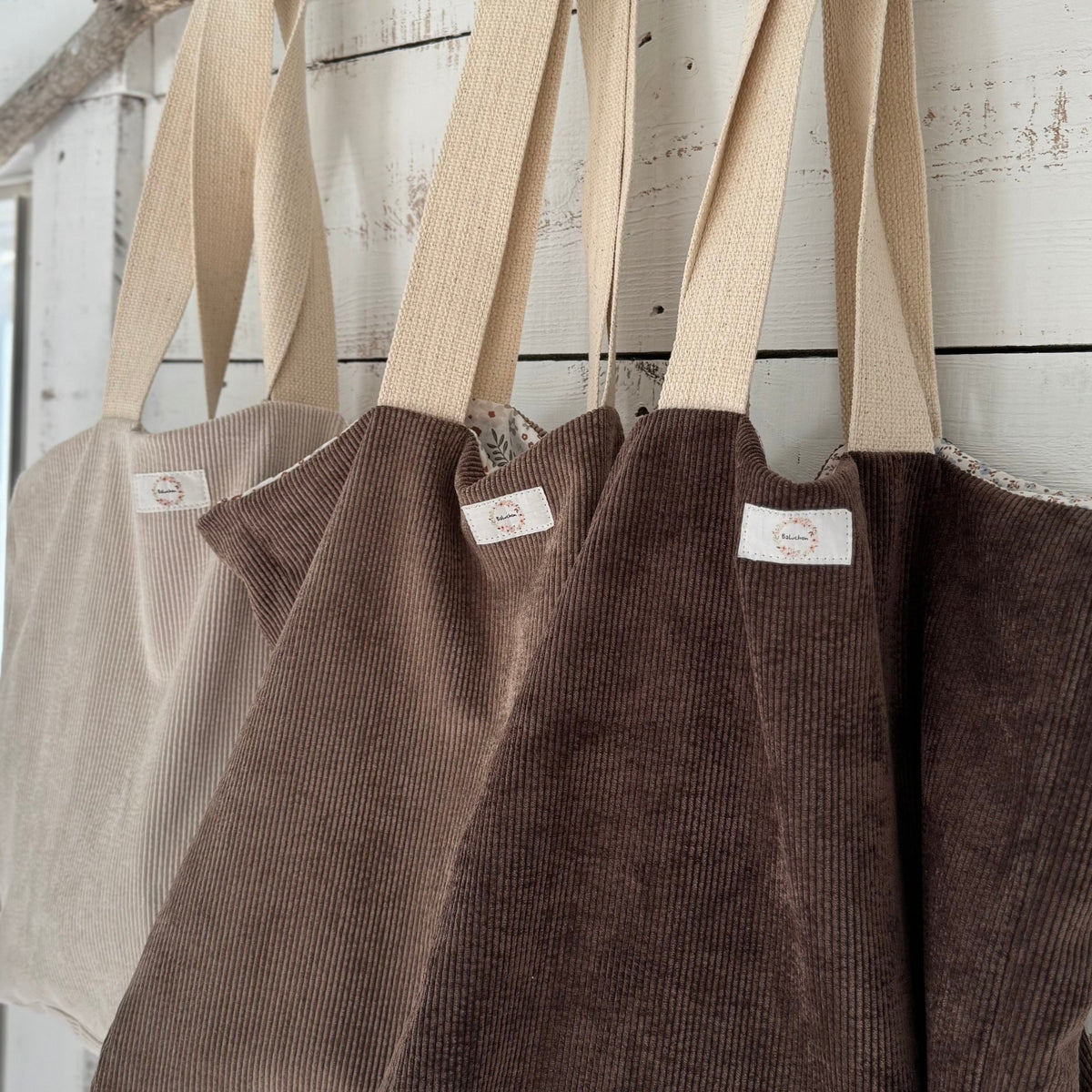 Sac fourre-tout corduroy - Cacao