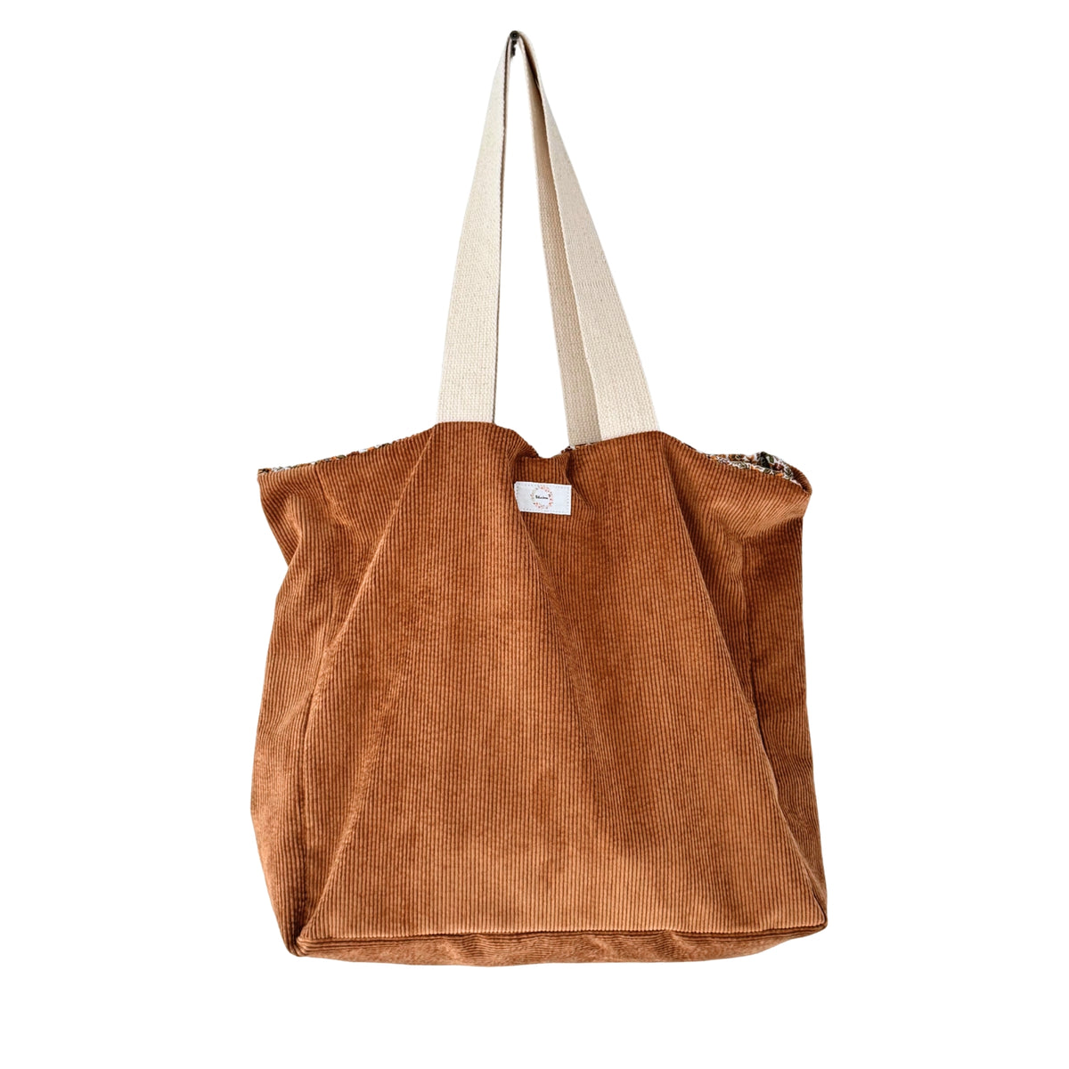 Sac fourre-tout corduroy - Cannelle