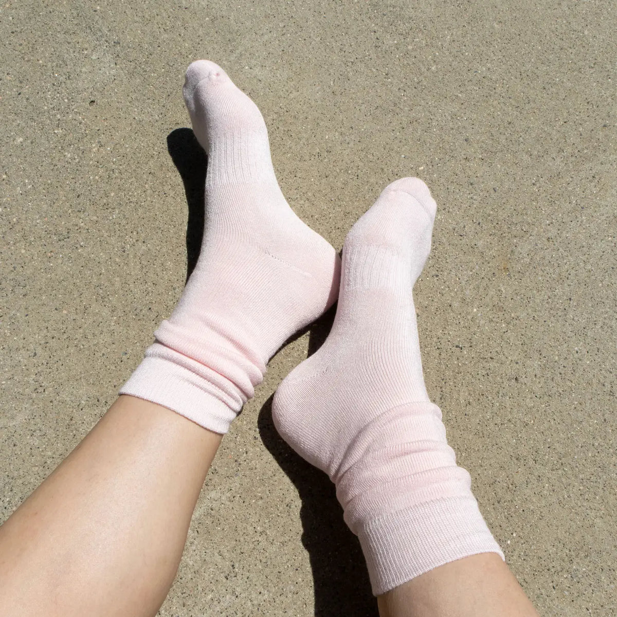 Chaussettes longe ultra-douces - Rose ballerine