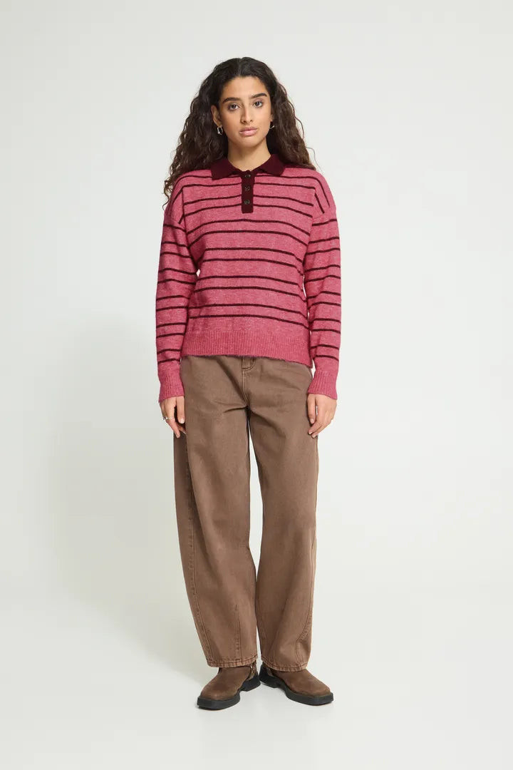 Tricot style polo - Sage