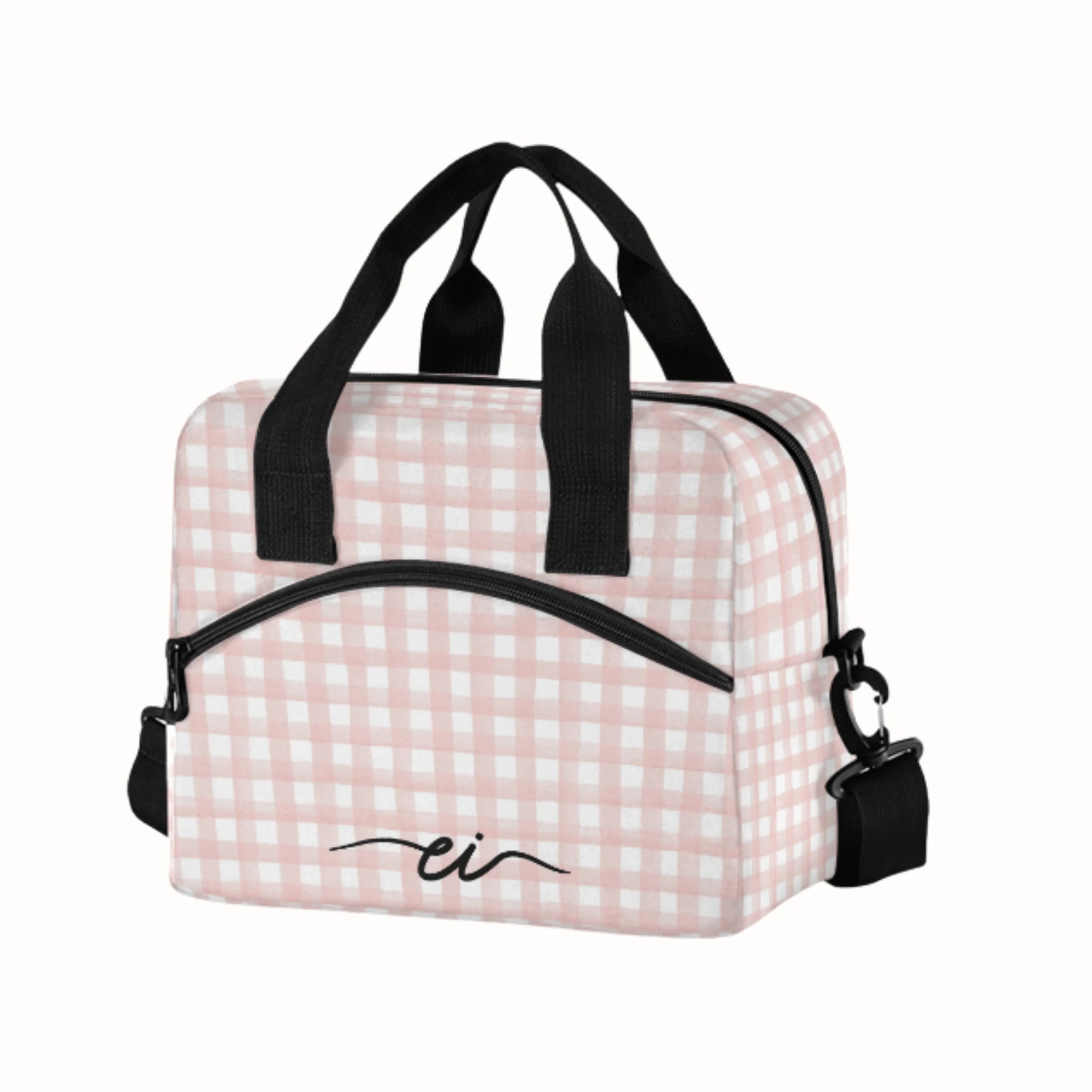 Boite à lunch XL - Carreaux rose