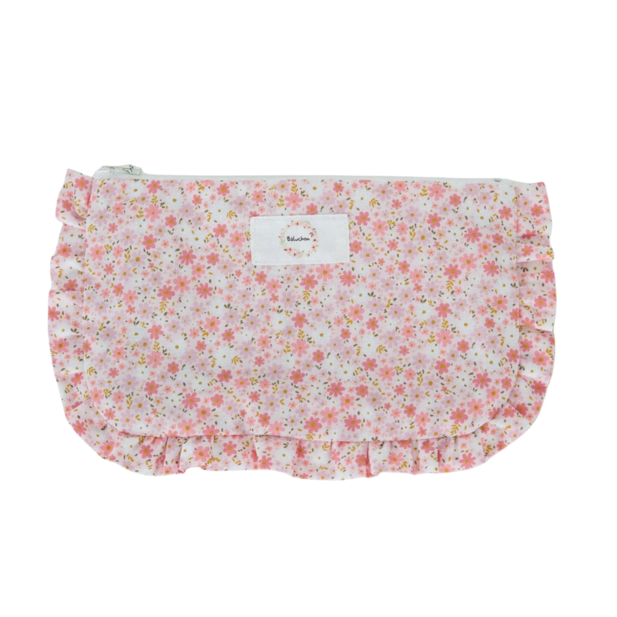 Pochette froufrous (petite) - Rose