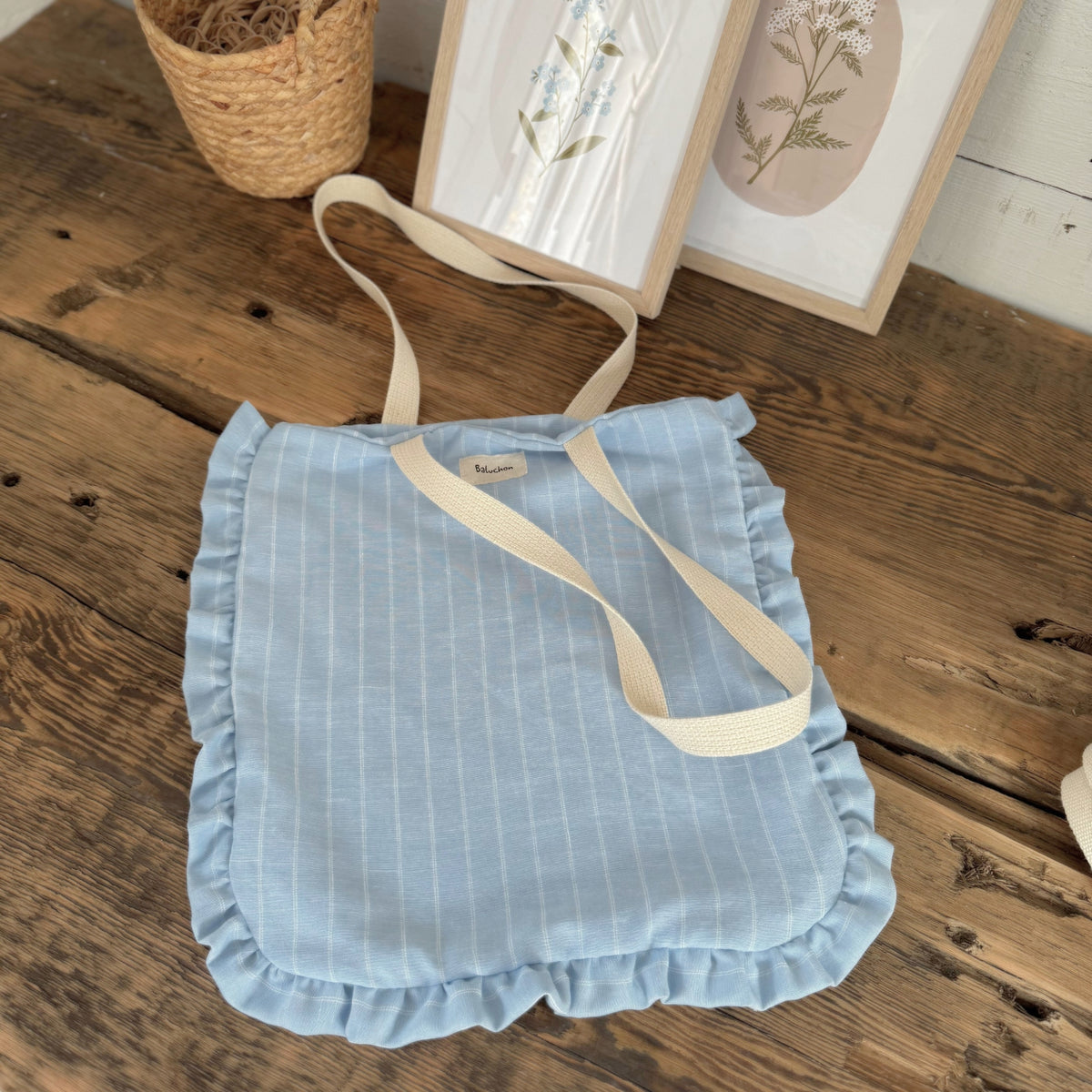 Sac fourre-tout à froufrous - Bleu