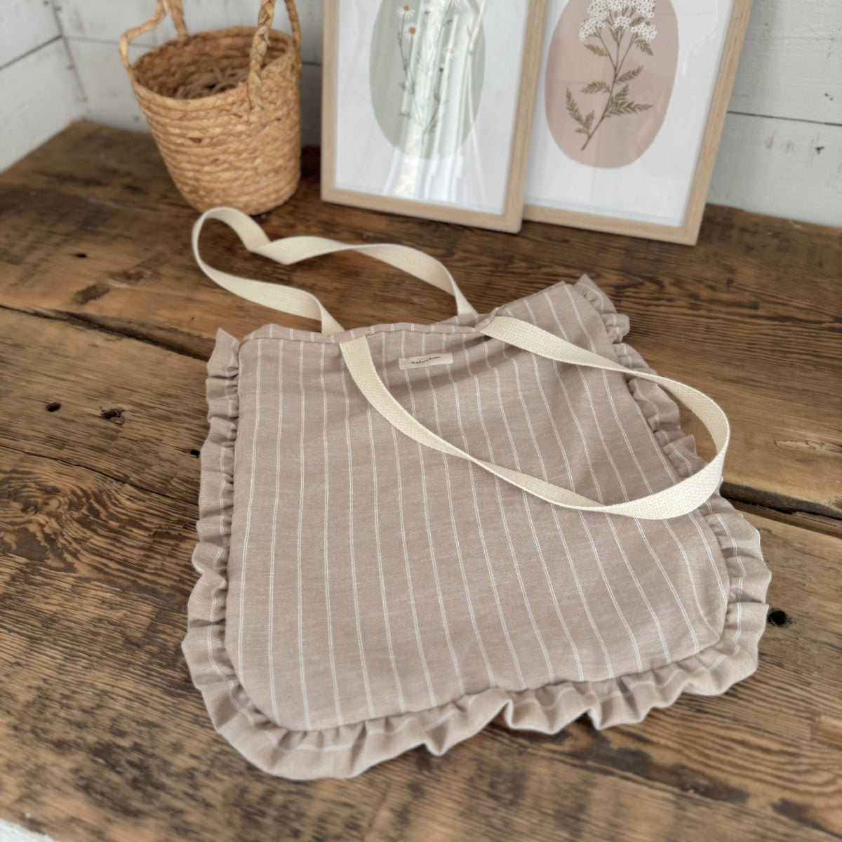 Sac fourre-tout à froufrous - Taupe