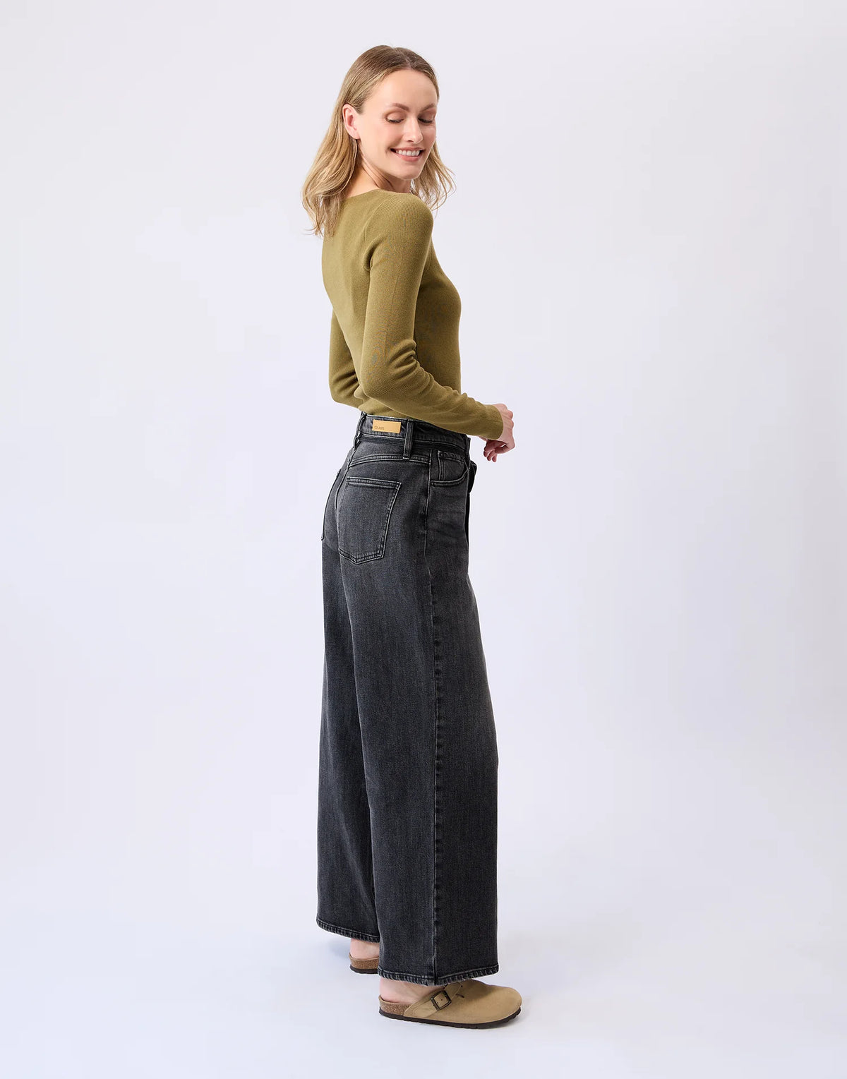 Jeans Lily Wide Leg - Stone