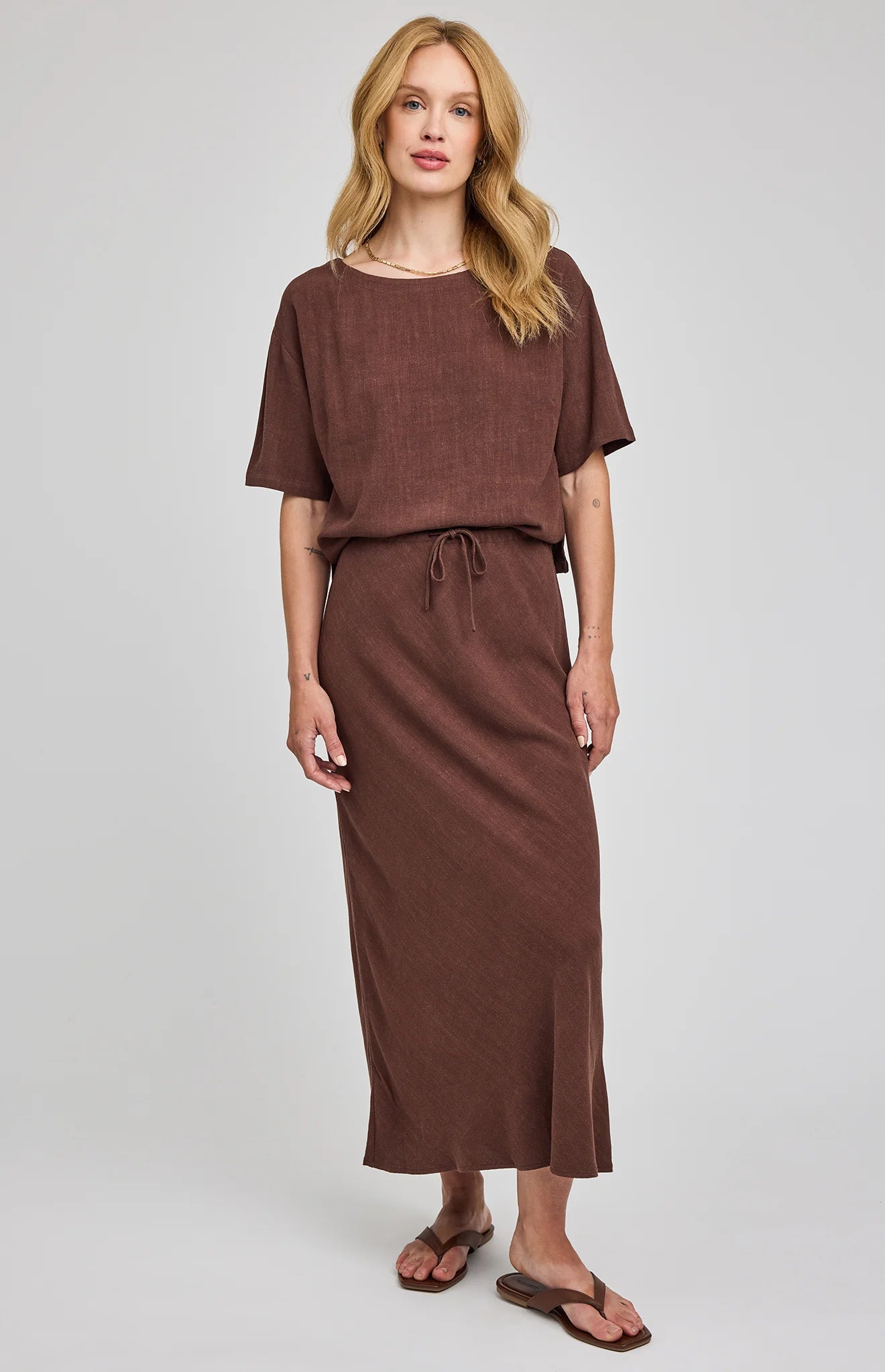 Jupe maxi lin - Cassia