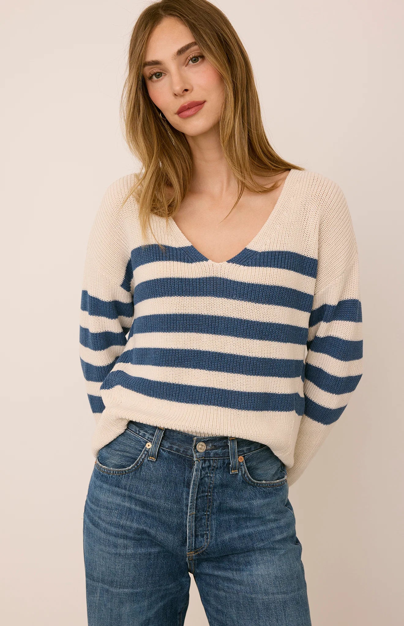 Tricot à rayures navy -Tucker