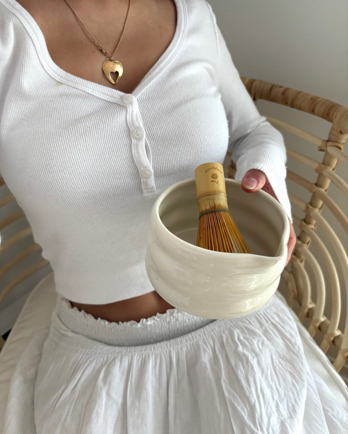 Fouet à matcha en bambou
