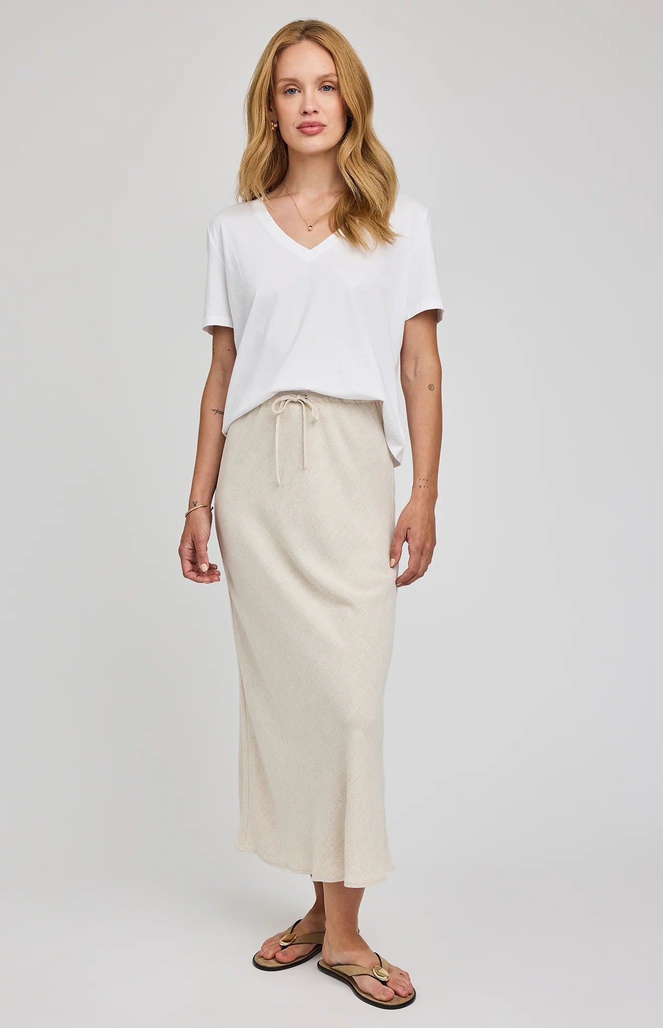 Jupe maxi lin - Cassia