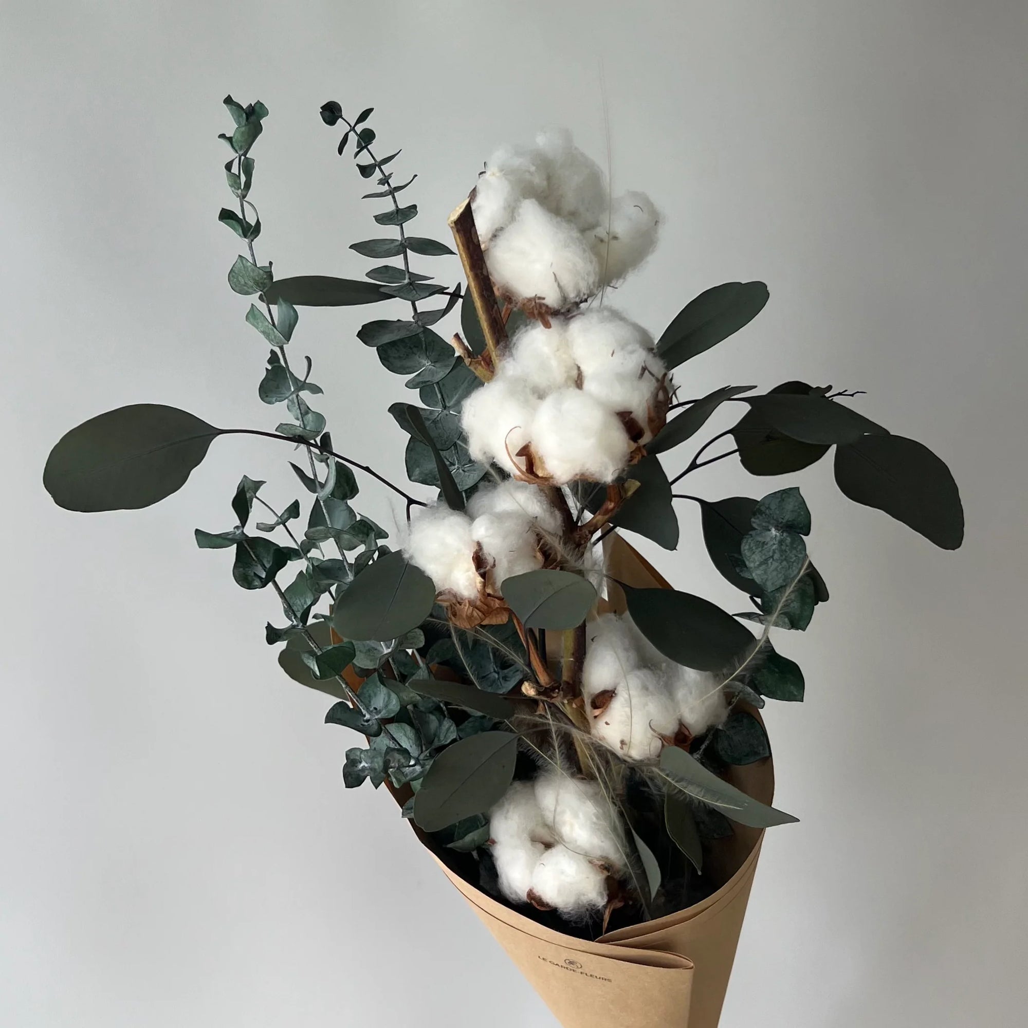 Bouquet de fleurs séchées - Euca-coton