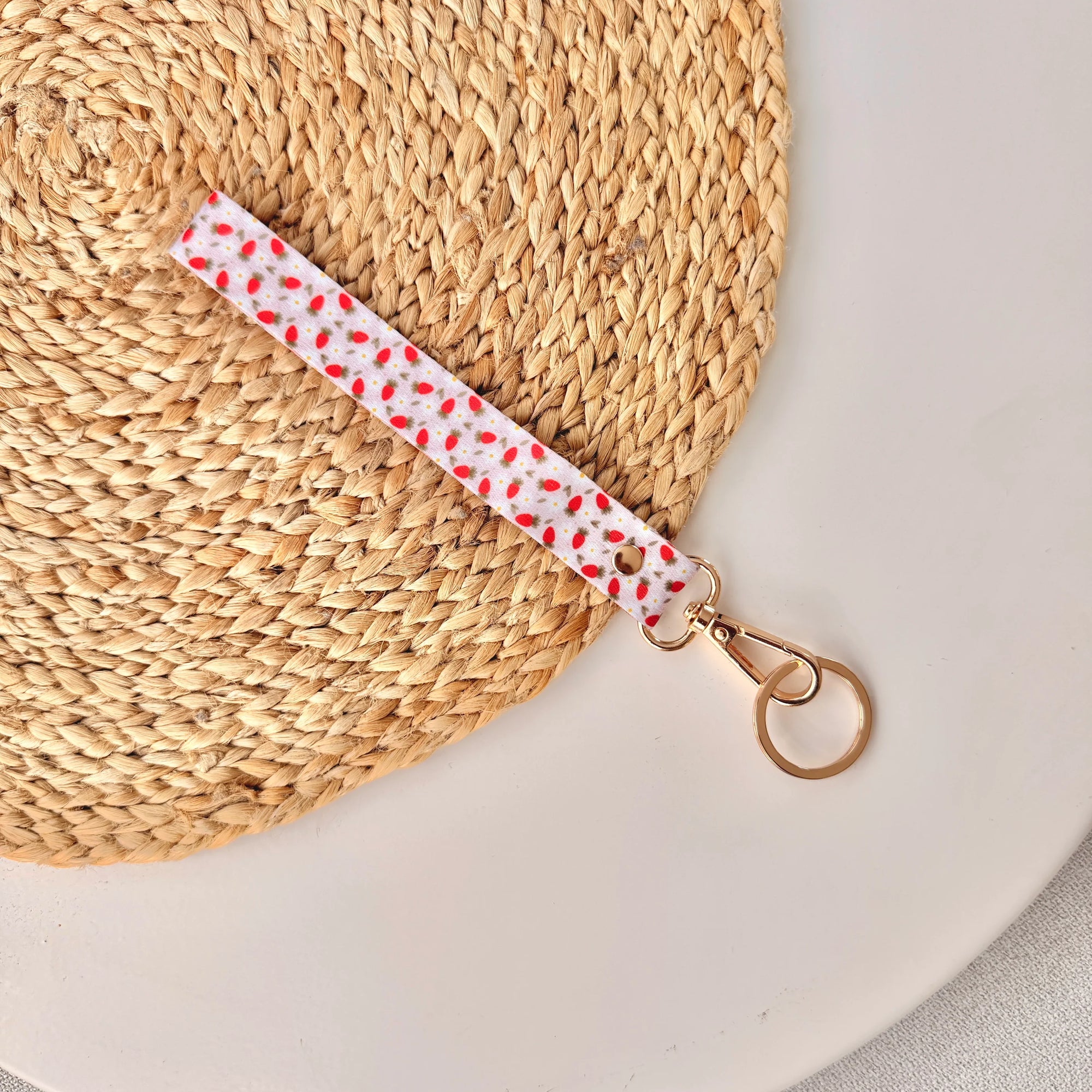 Porte-clés Lanière courte - Fraises