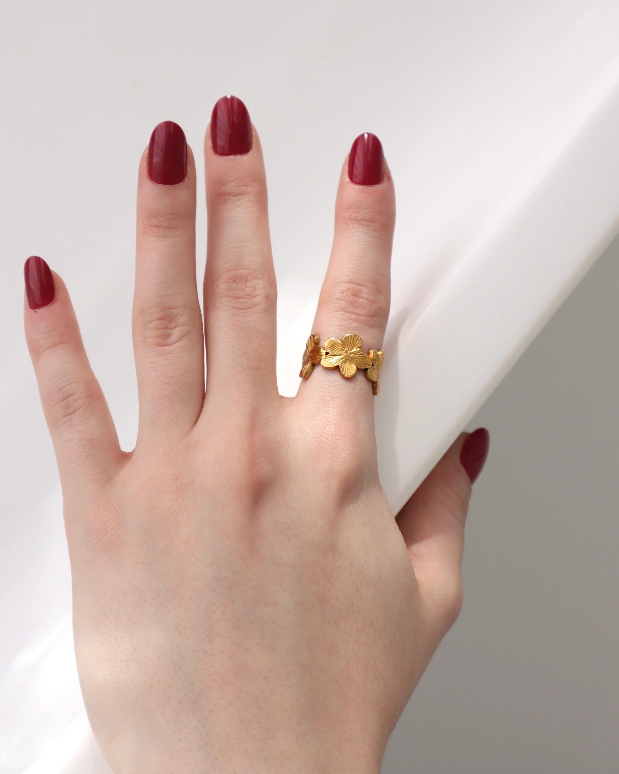 Bague ajustable - Hibiscus