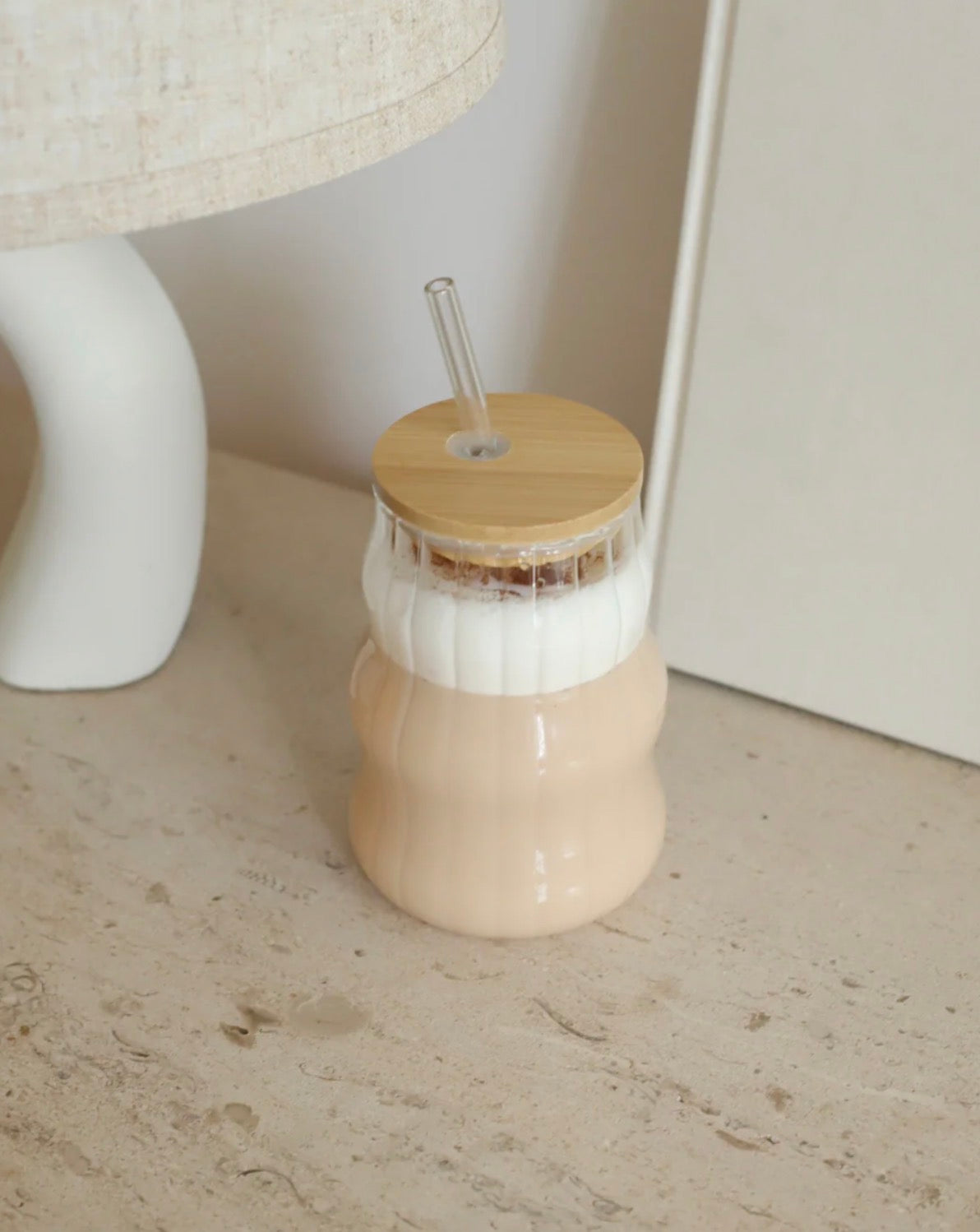Tumbler en verre - Bubble rainuré