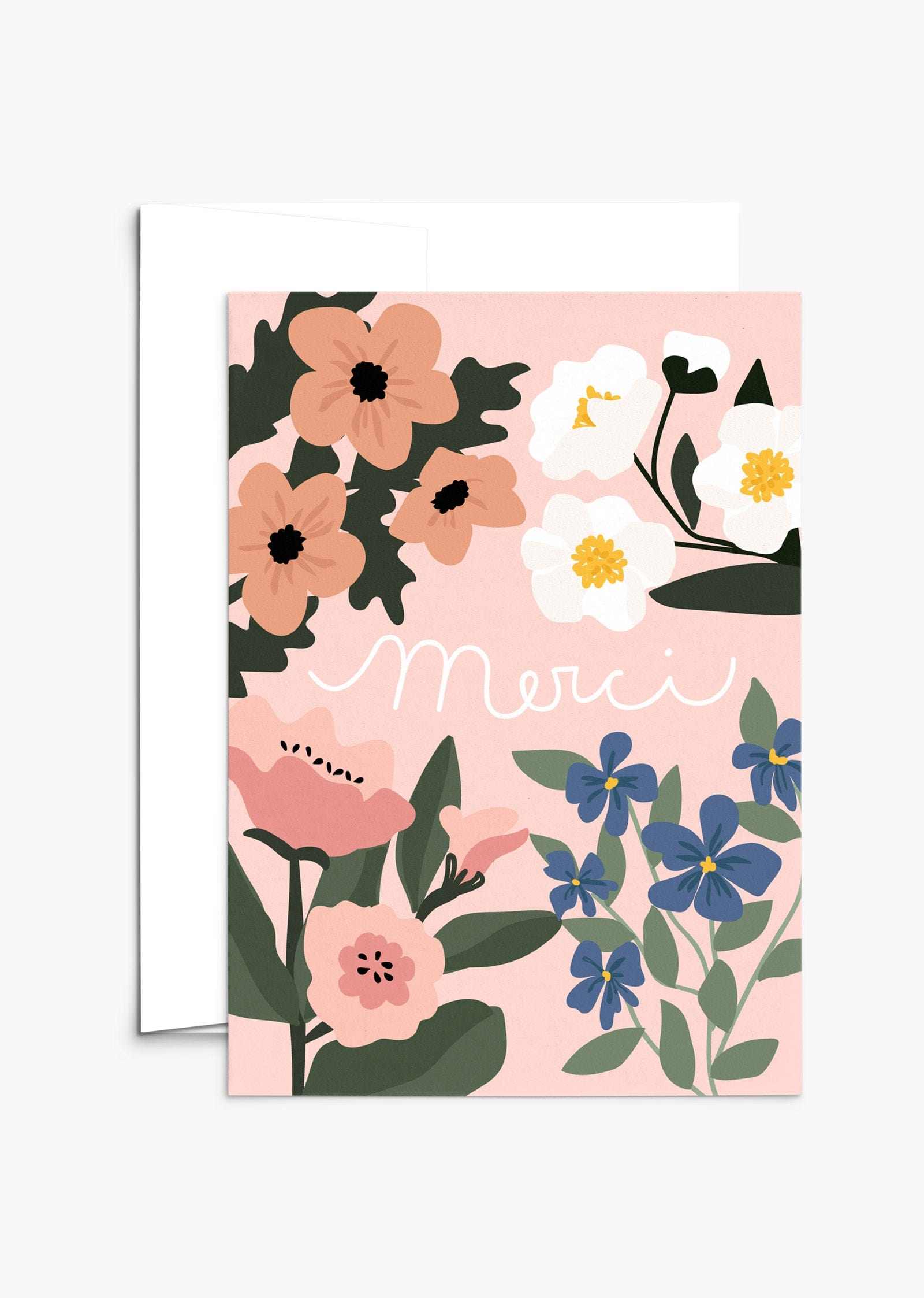 Carte de voeux illustrée - Merci