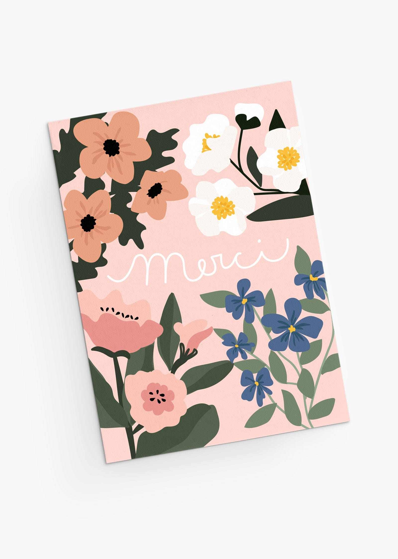 Carte de voeux illustrée - Merci