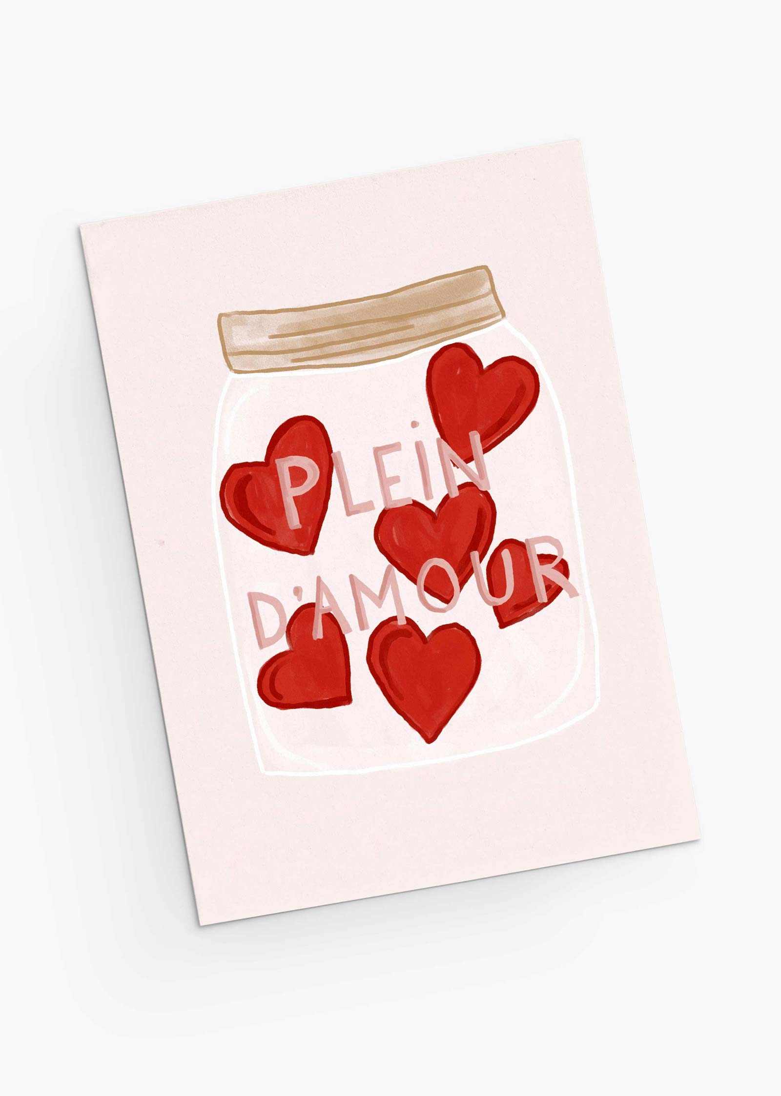 Carte de voeux illustrée - Plein d'amour