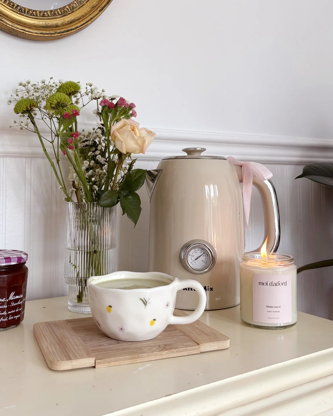 Tasse fruitée - Citrons et fleurs