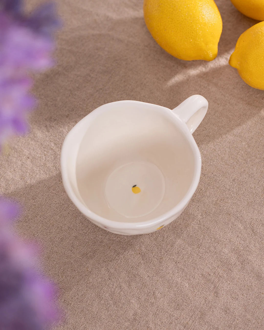 Tasse fruitée - Citrons et fleurs