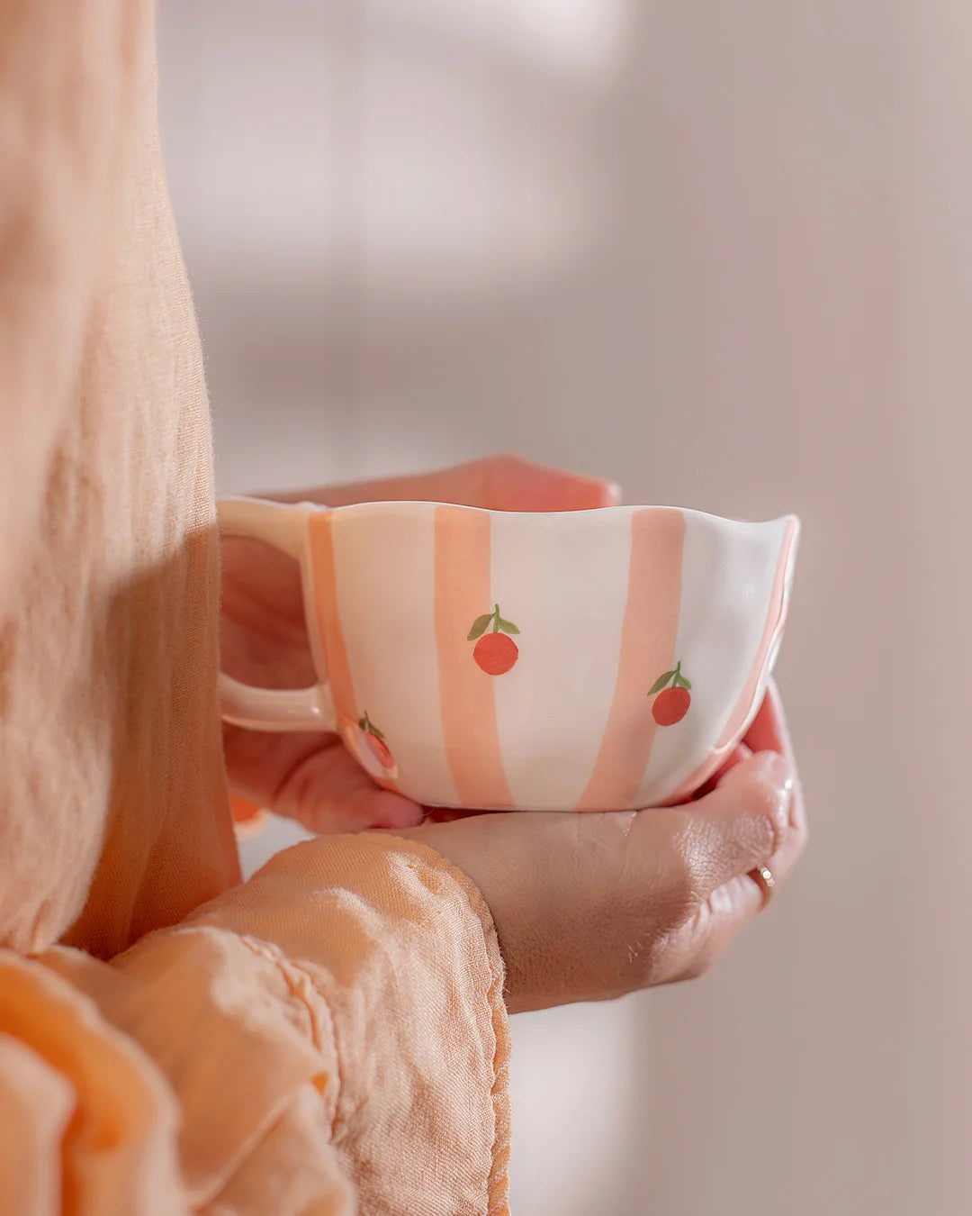 Tasse fruitée - Rayures d'oranges
