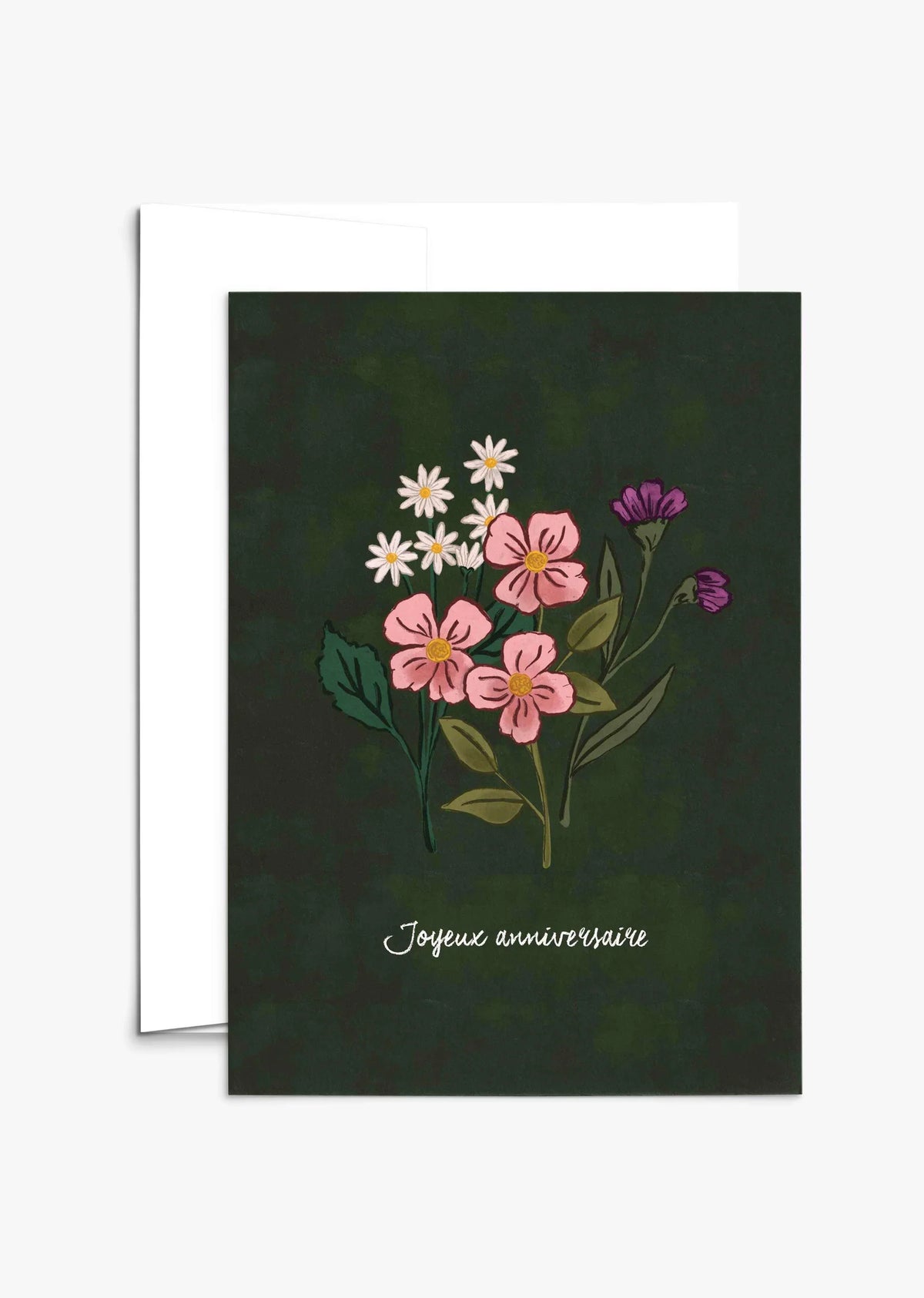 Carte de voeux illustrée -  Fleurs sauvages