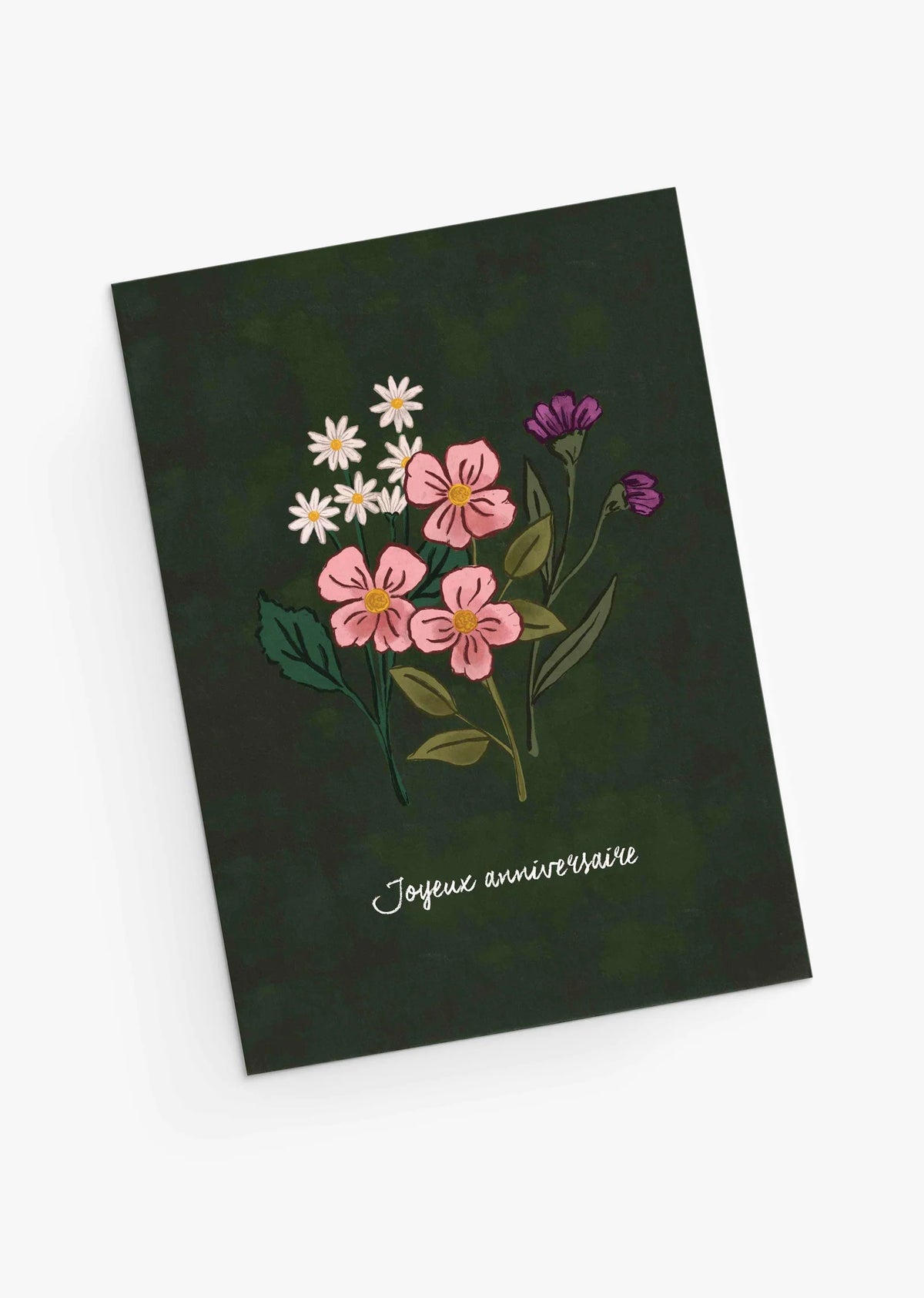 Carte de voeux illustrée -  Fleurs sauvages