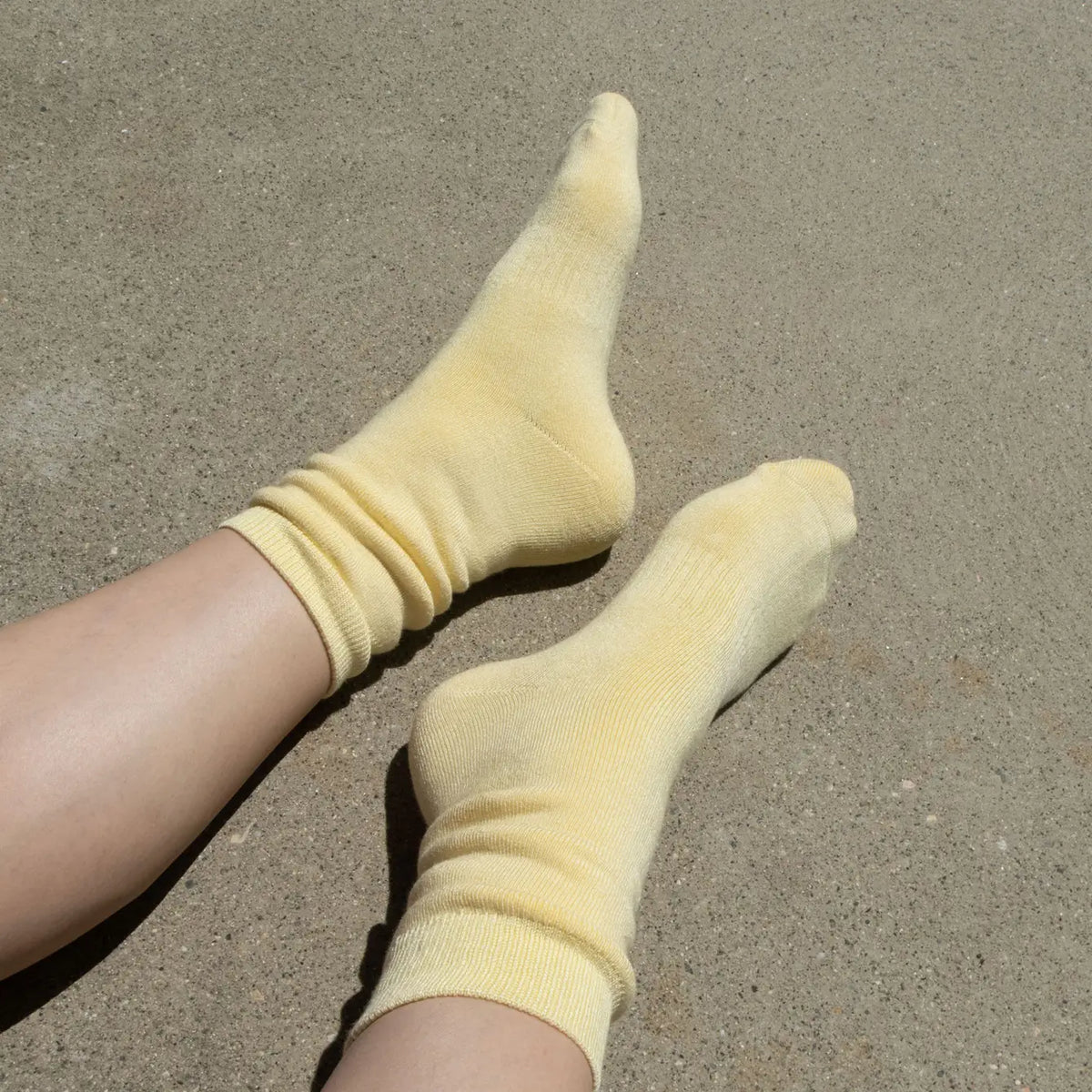 Chaussettes longe ultra-douces - Jaune banane