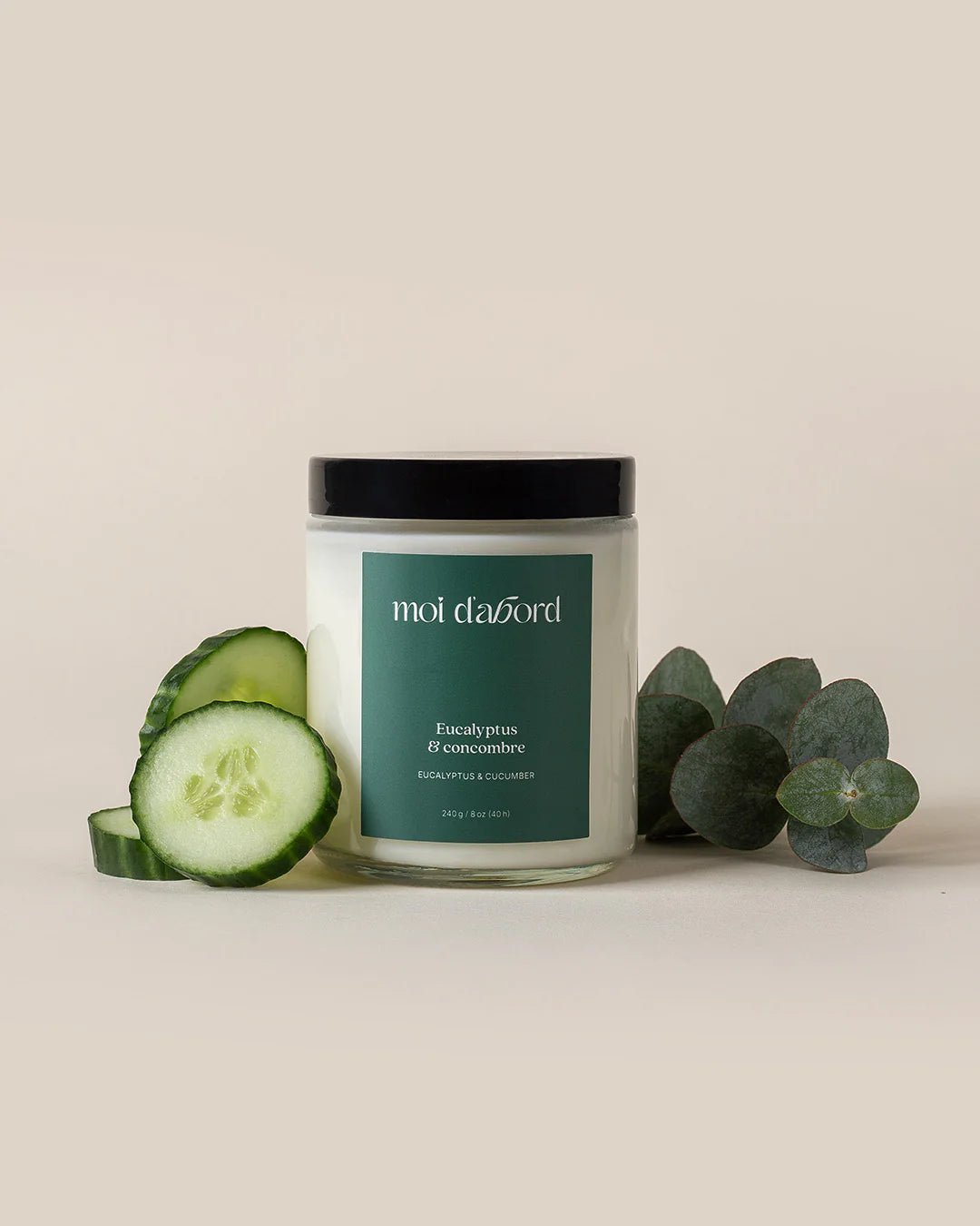 Bougie de soja - Eucalyptus &amp; concombre