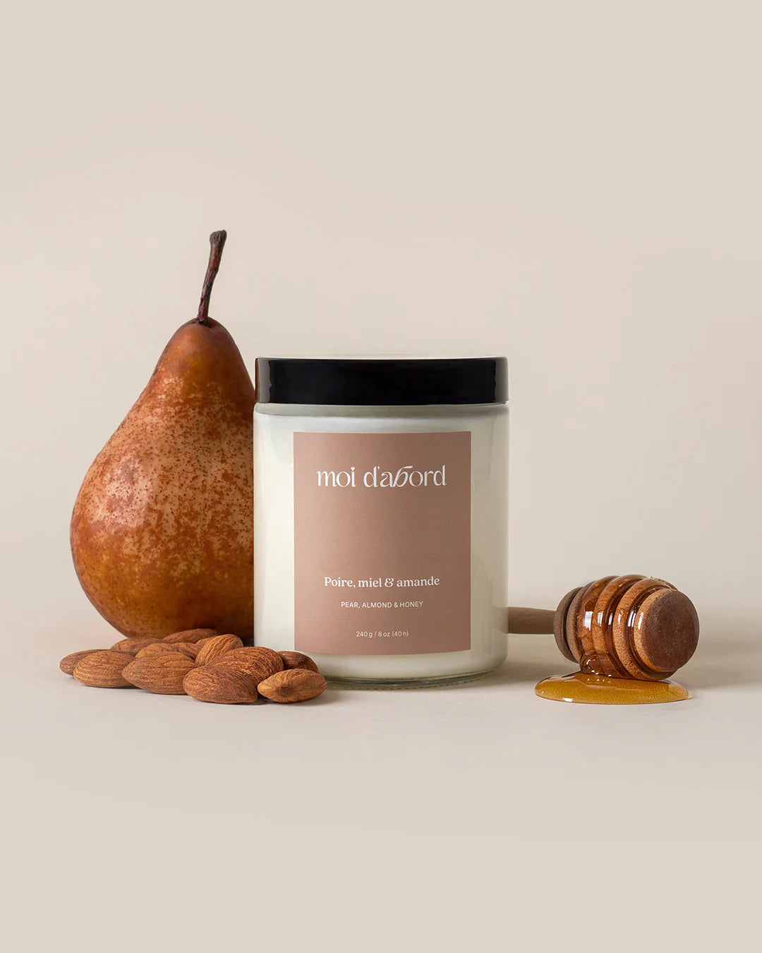 Bougie de soja - Poire, miel &amp; amande