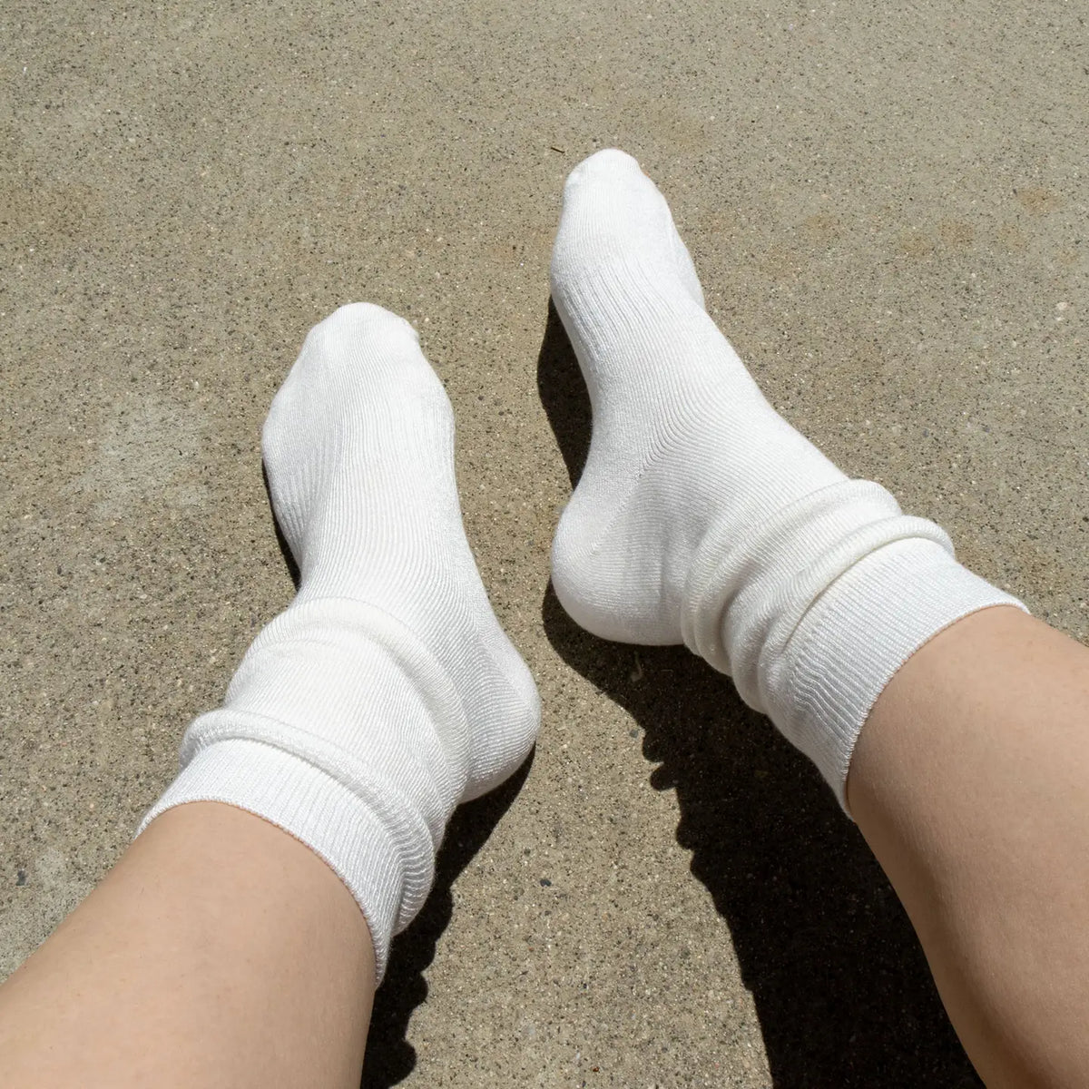 Chaussettes longe ultra-douces et confortable - Blanc nuage
