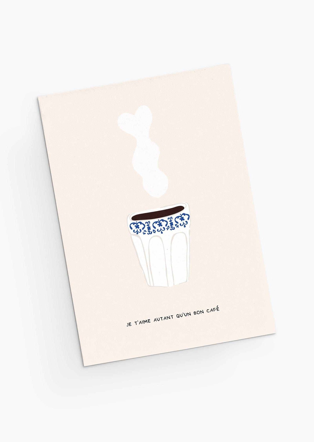 Carte de voeux illustrée - Café love