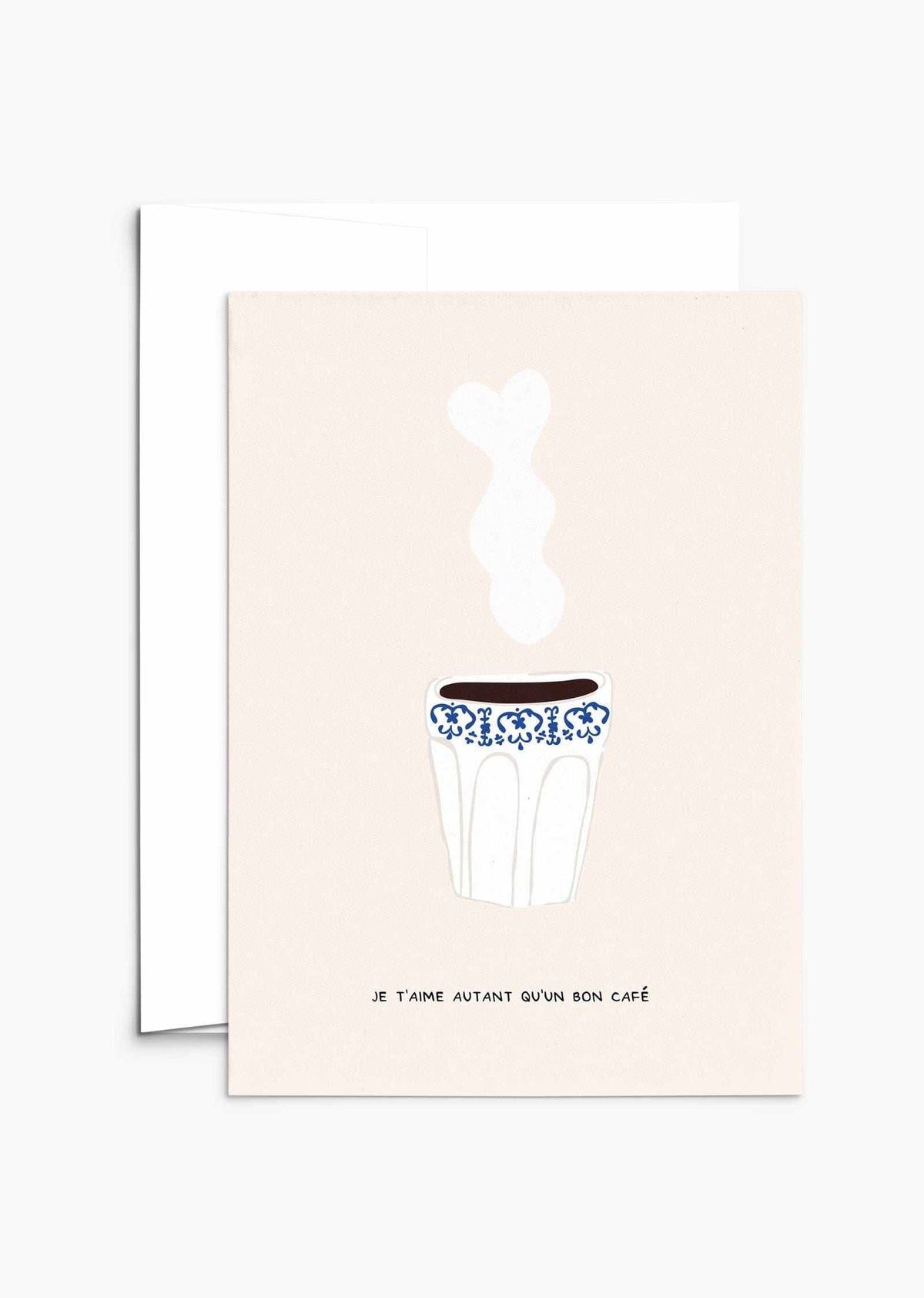 Carte de voeux illustrée - Café love