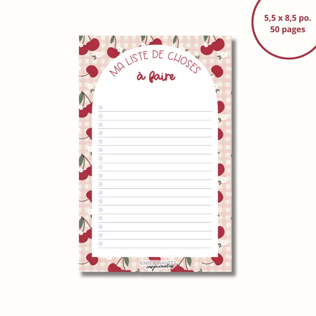 Bloc-note - ma liste de choses à faire