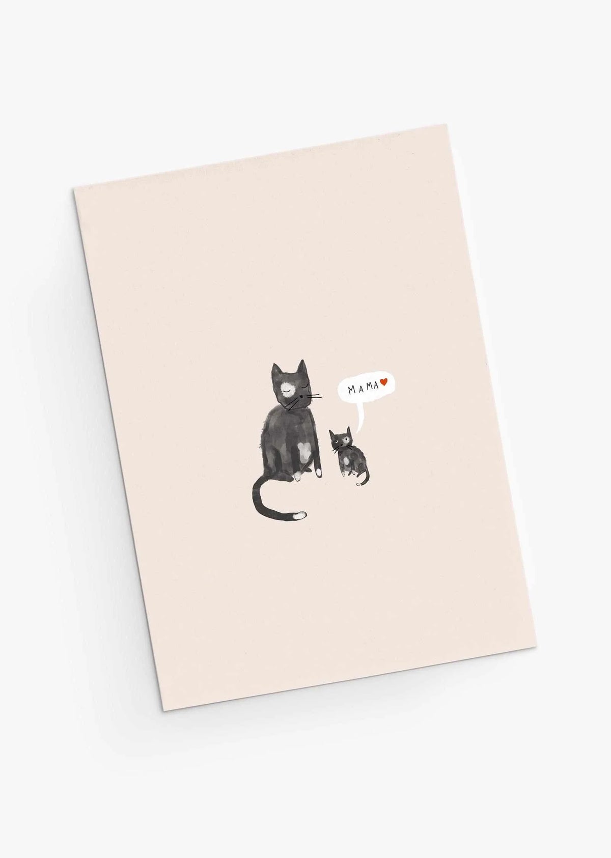 Carte de voeux illustrée - L'amour maternelle