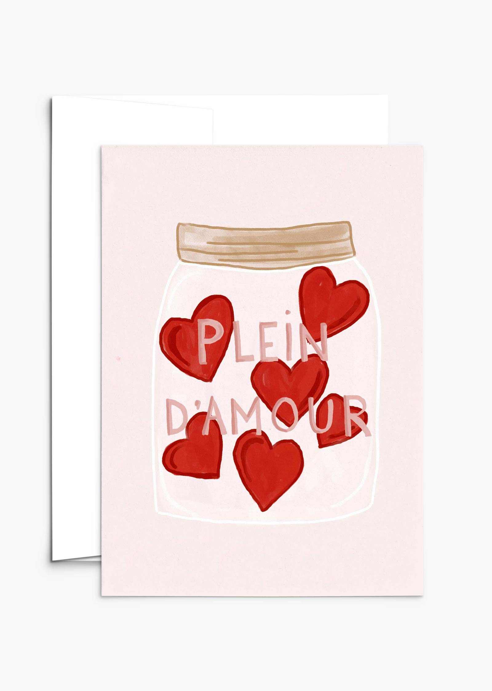 Carte de voeux illustrée - Plein d'amour