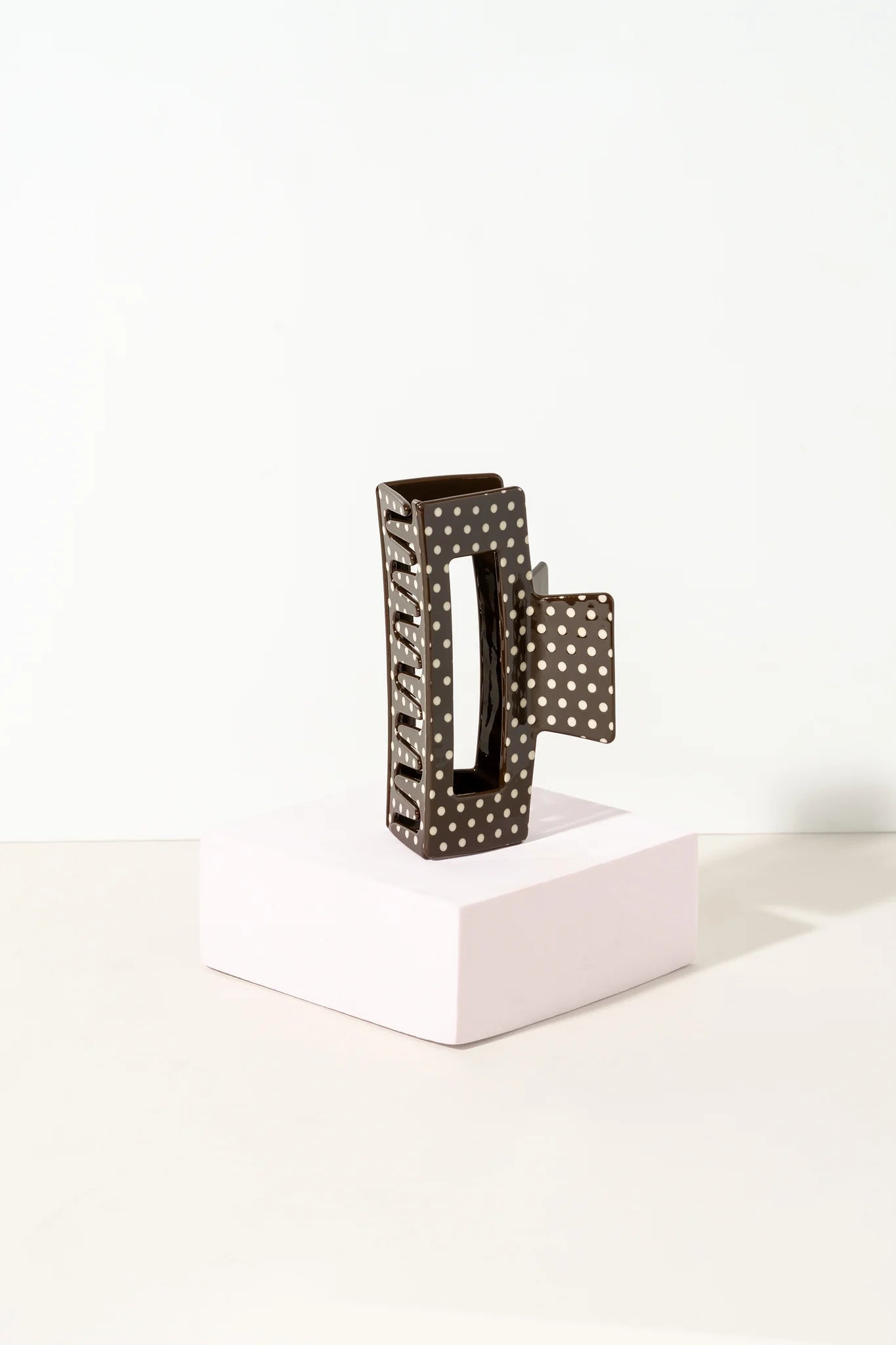 Pince à cheveux - Brown Polka Dot