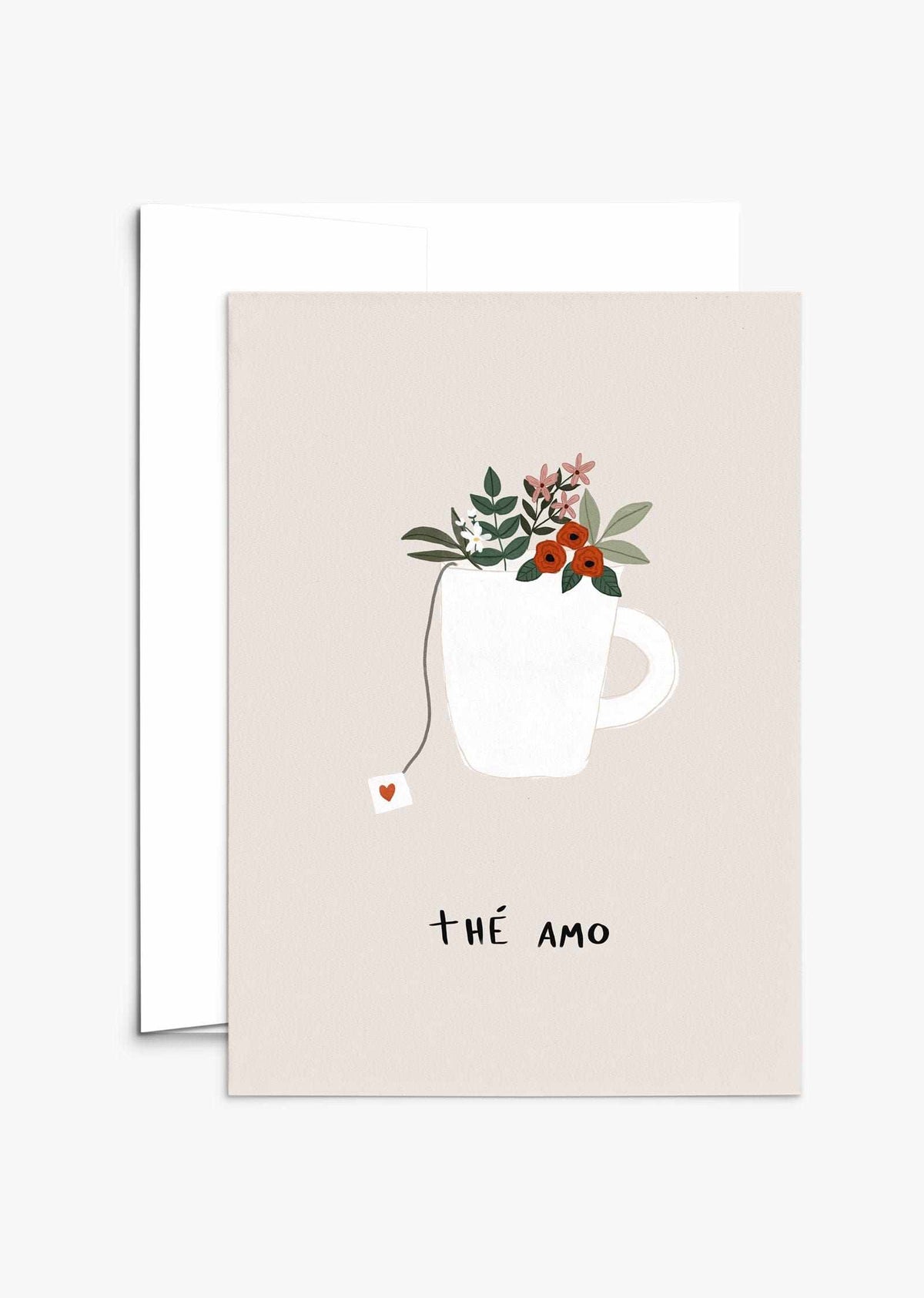 Carte de voeux illustrée - Thé amo